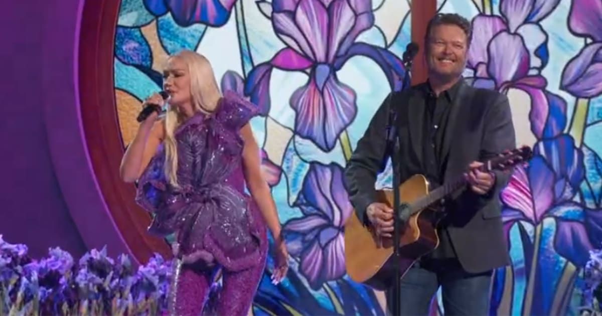 Gwen Stefani and Blake Shelton got married in 2021 (@PrimeVideo)