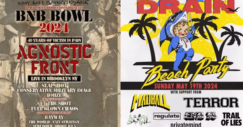 Agnostic Front and Drain to headline Black n Blue Bowl 2024