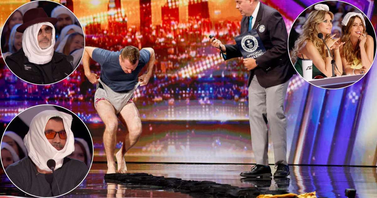 Nick Manning slammed for closing 'AGT' Season 19 auditions with weird World Record (NBC/@TraePatton, X/@howiemandel)