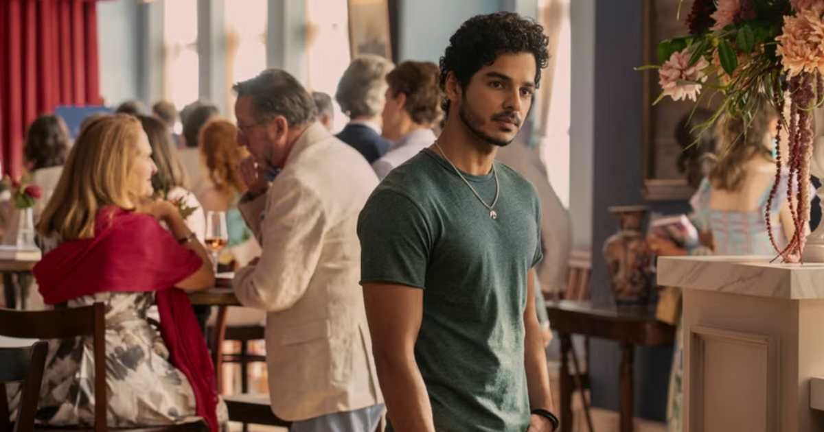 Indian actor Ishaan Khatter plays Shooter Dival in 'The Perfect Couple' (Netflix/@liamdaniel)