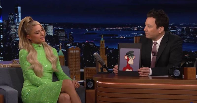 Paris Hilton and Jimmy Fallon trying to sell NFTs on 'The Tonight Show' is as dystopian as it gets