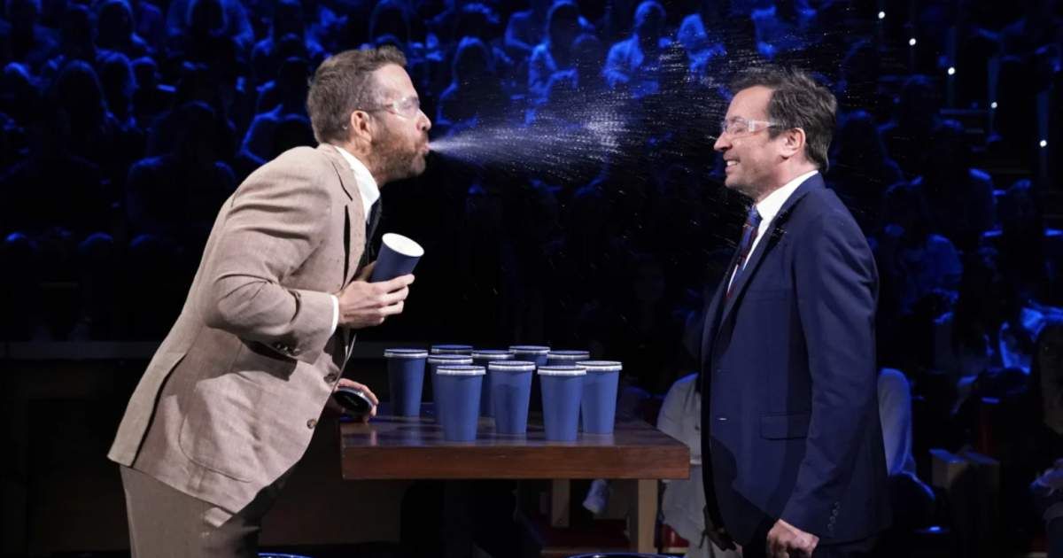 Ryan Reynolds and Jimmy Fallon spitting water at each other is still the wildest 'The Tonight Show' moment