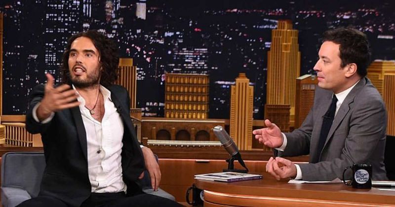 Jimmy Fallon was told to 'be careful' before entering Russell Brand's dressing room on his own talk show