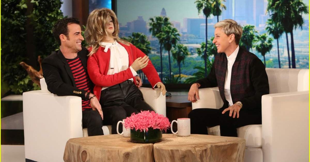 Justin Theroux got a creepy wedding gift from Ellen DeGeneres—and it involved Jennifer Aniston