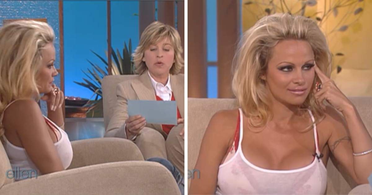 Resurfaced clip shows Ellen grilling Pamela Anderson about her love life and it's quite disturbing