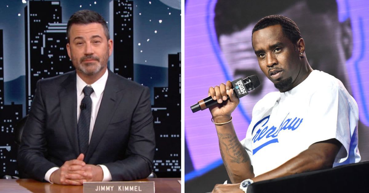 Diddy looked visibly uncomfortable when Jimmy Kimmel brought up one topic: "I took the chance..."