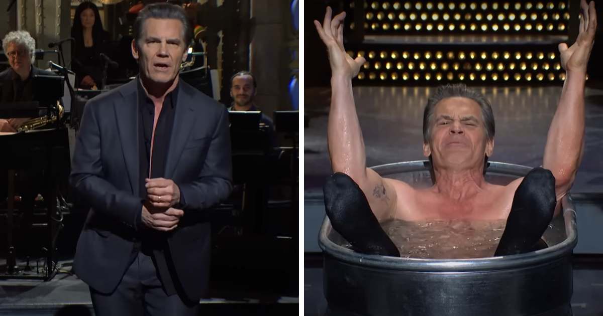 Josh Brolin stripped down and took an ice bath on 'SNL' — then he dropped an iconic line