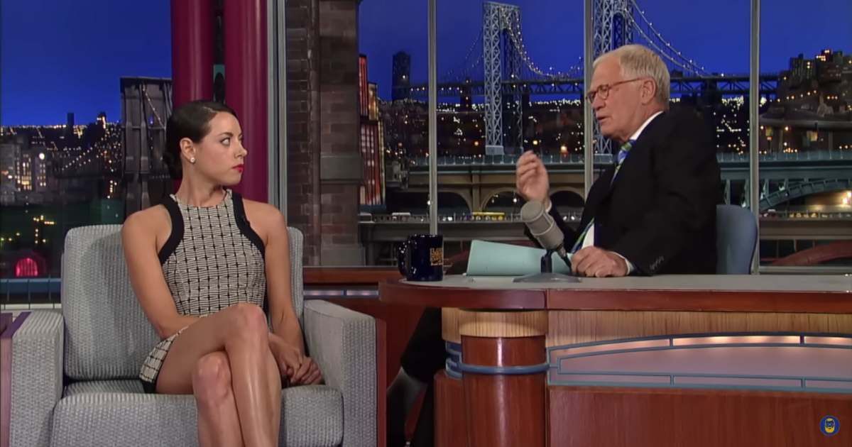 David Letterman once confronted Aubrey Plaza for lying on national TV