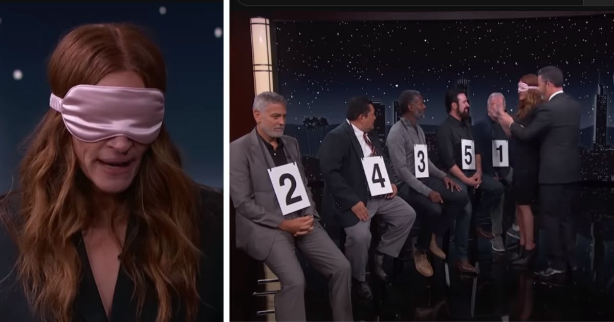 Can Julia Roberts identify George Clooney just by feeling his face? Jimmy Kimmel knew how to find that out