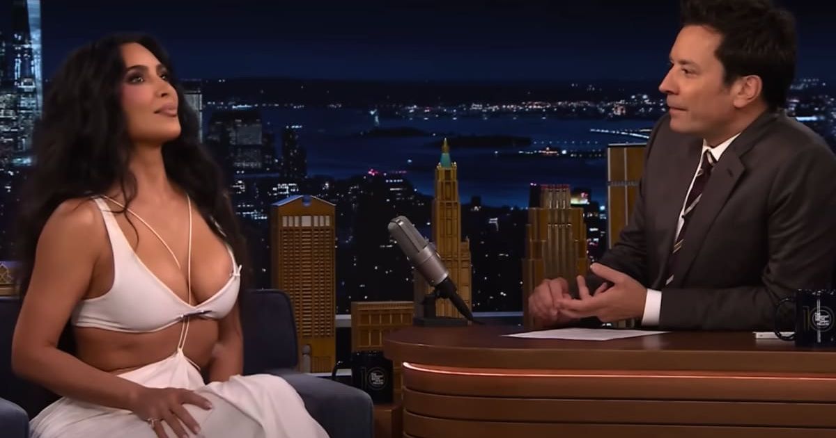 A screenshot of Kim Kardashian and Jimmy Fallon from 'The Tonight Show Starring Jimmy Fallon' (Cover Image Source: YouTube | The Tonight Show Starring Jimmy Fallon)