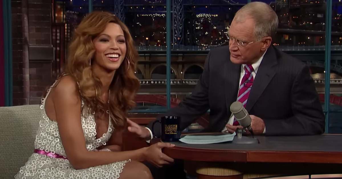 A screenshot of Beyonce and David Letterman from a 2006 episode of 'The Late Show with David Letterman'(Cover Image Source: YouTube | Letterman)