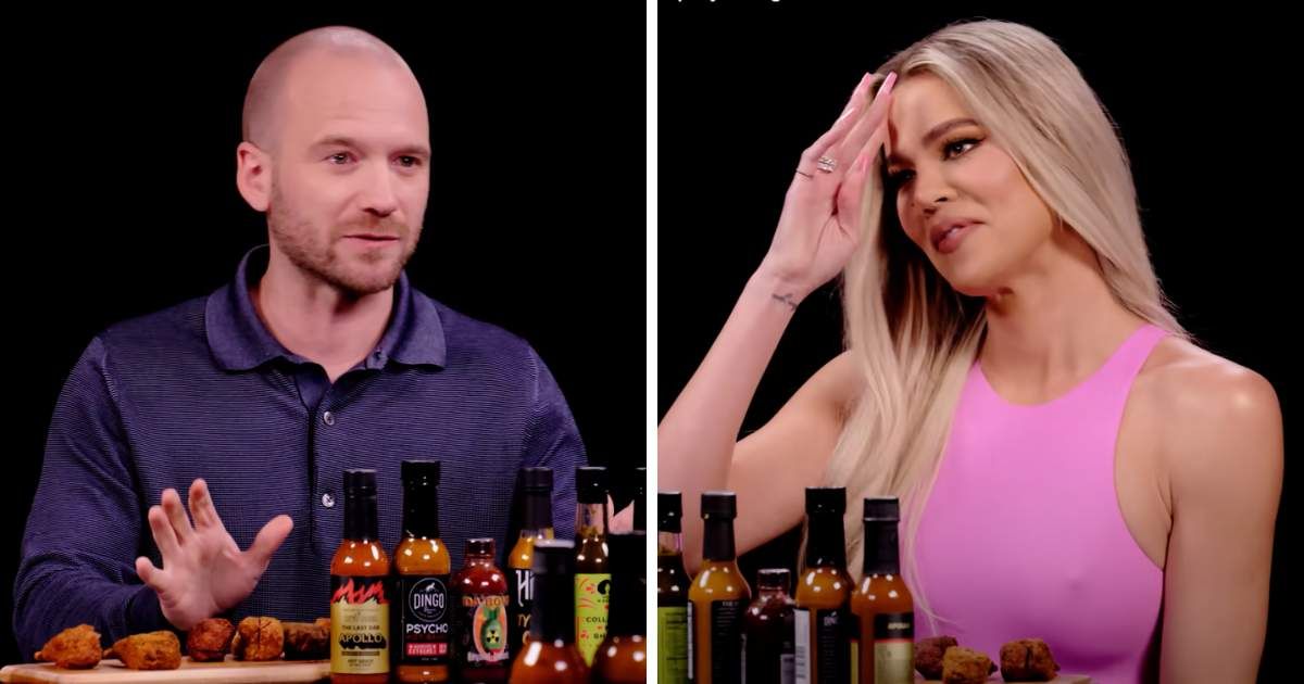 Khloé Kardashian gets ‘turned on’ by Sean Evans’ cheeky comment on ‘Hot Ones’: “Keep talking...”