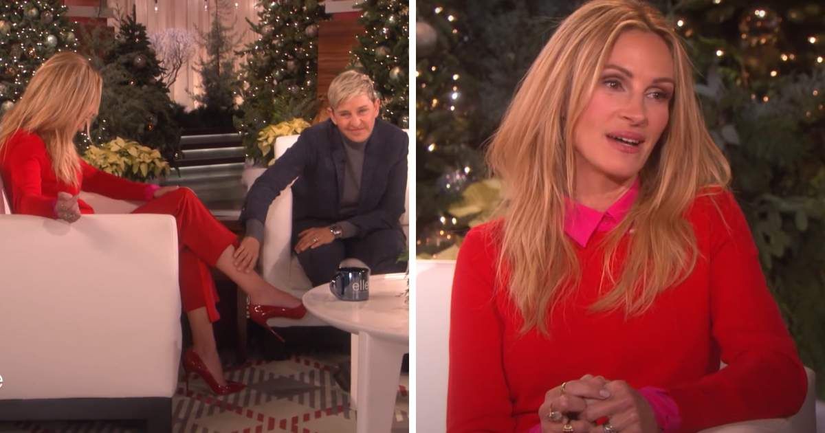 Ellen DeGeneres creepily checks out Julia Roberts' legs in awkward TV moment: "Did you shave..."