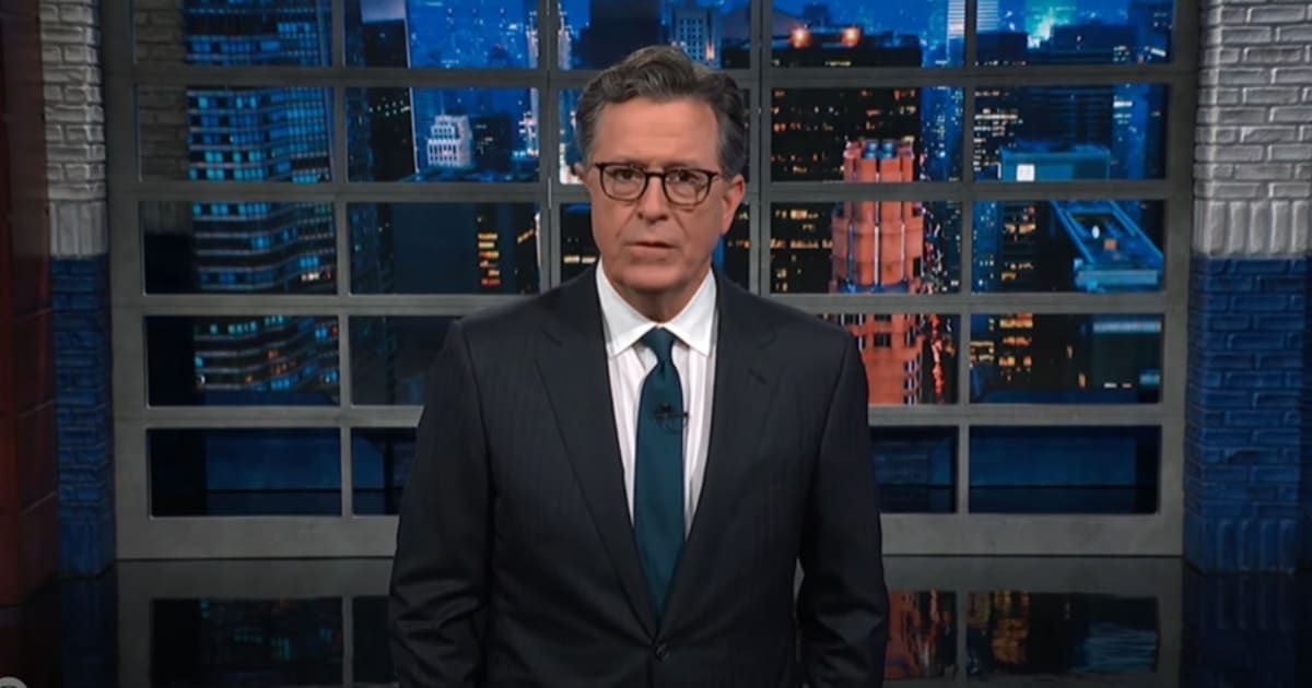 A screenshot of Stephen Colbert from an episode of 'The Late Show with Stephen Colbert' (Cover Image Source: YouTube | The Late Show with Stephen Colbert)