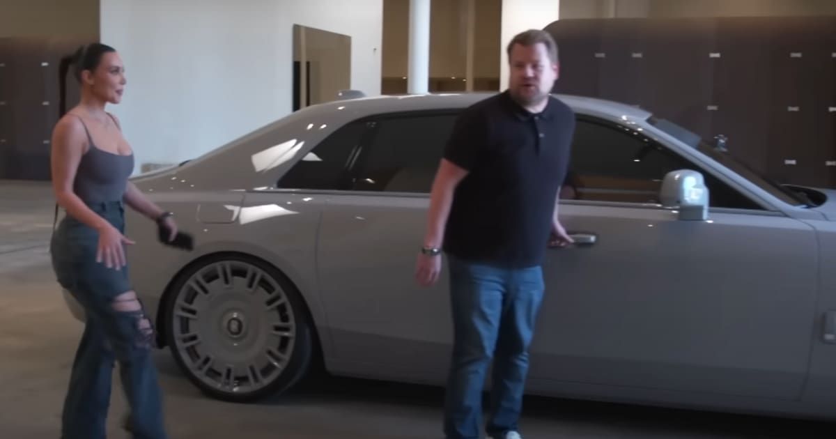 Kim Kardashian’s prank made James Corden think he ruined her Rolls-Royce: "Don't scratch it..."