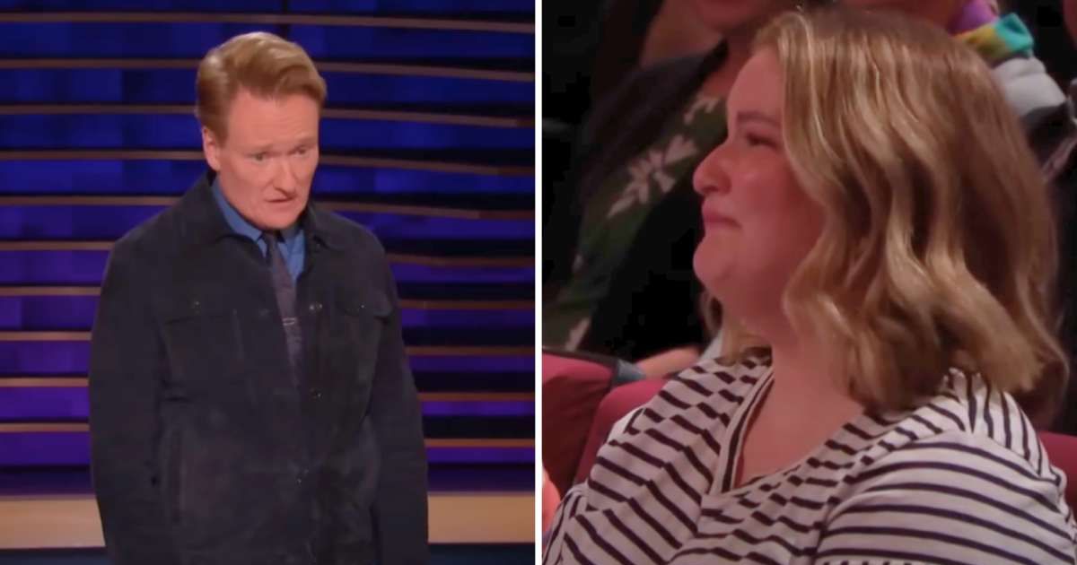 Conan O'Brien makes a woman in the audience cry and fans thought she was in love with him
