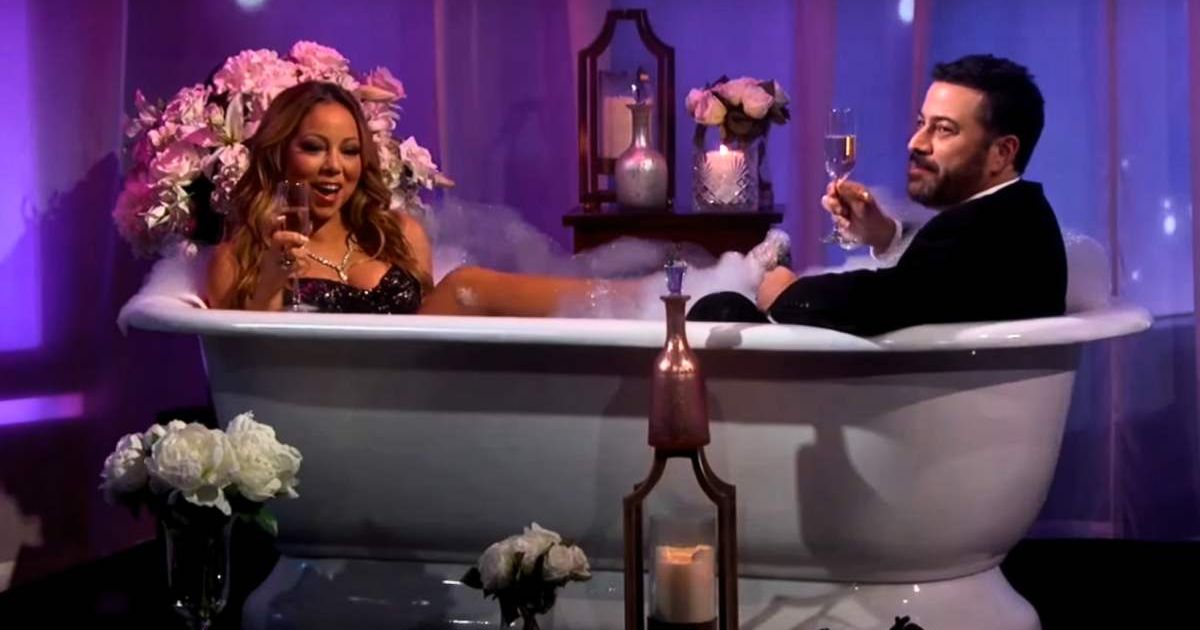 Mariah Carey and Jimmy Kimmel created a wild TV moment we won’t forget — right from a bathtub