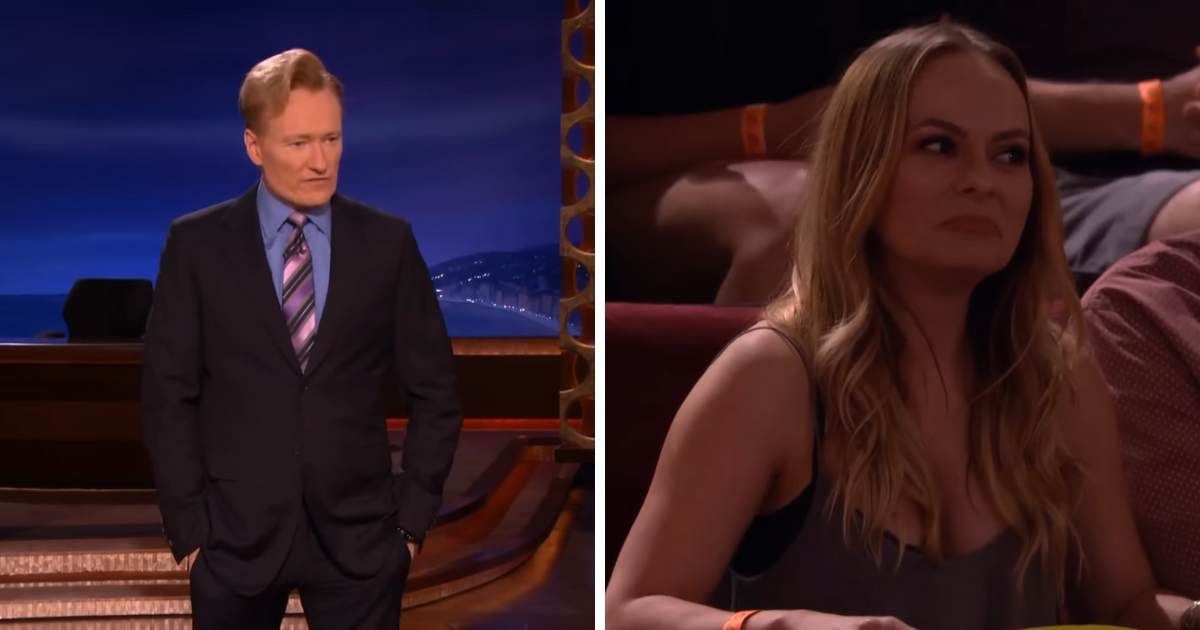 Conan O’Brien couldn't believe what a fan offered him while sitting next to her husband: "You are my..."