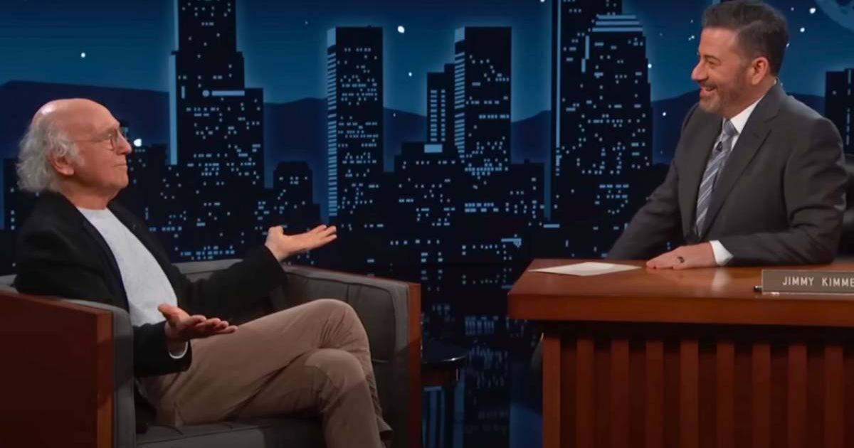 Larry David completely loses it over Jimmy Kimmel’s bizarre bathroom habit: "Are you a dog...”