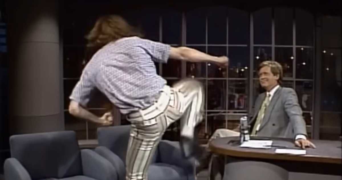 Crispin Glover almost kicking Letterman in the head still remains one of the wildest TV moments ever