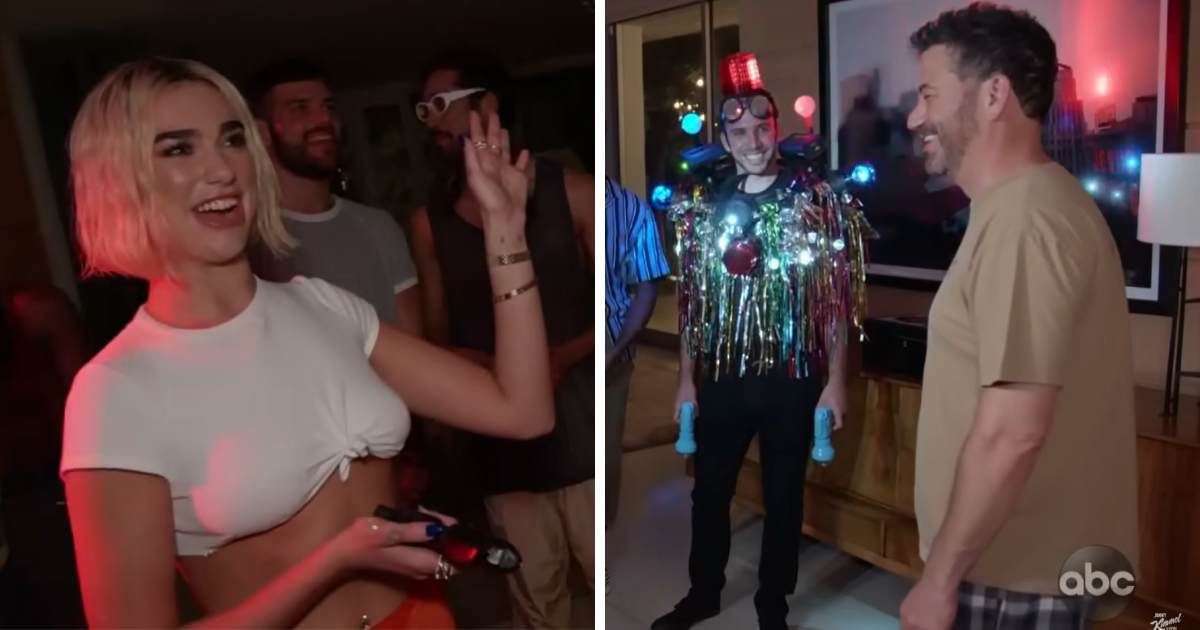 Dua Lipa breaks into Jimmy Kimmel's house at night as he falls victim to another wild TV prank