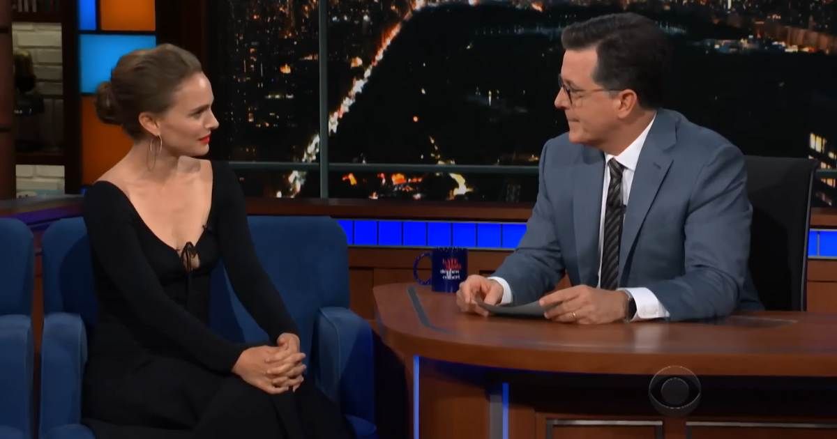 Natalie Portman looked uncomfortable when Stephen Colbert brought up one topic: 'It's not funny...'