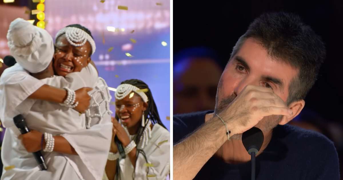 Screenshots of Simon Cowell and the Mzansi Youth Choir from 'AGT' (Cover Image Source: YouTube | America's Got Talent)