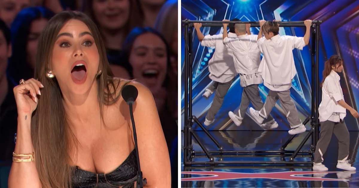 (L) Sofia Vergara and (R) AIRFOOTWORKS in screenshots from 'America's Got Talent' (Cover Image Source: YouTube | America's Got Talent)