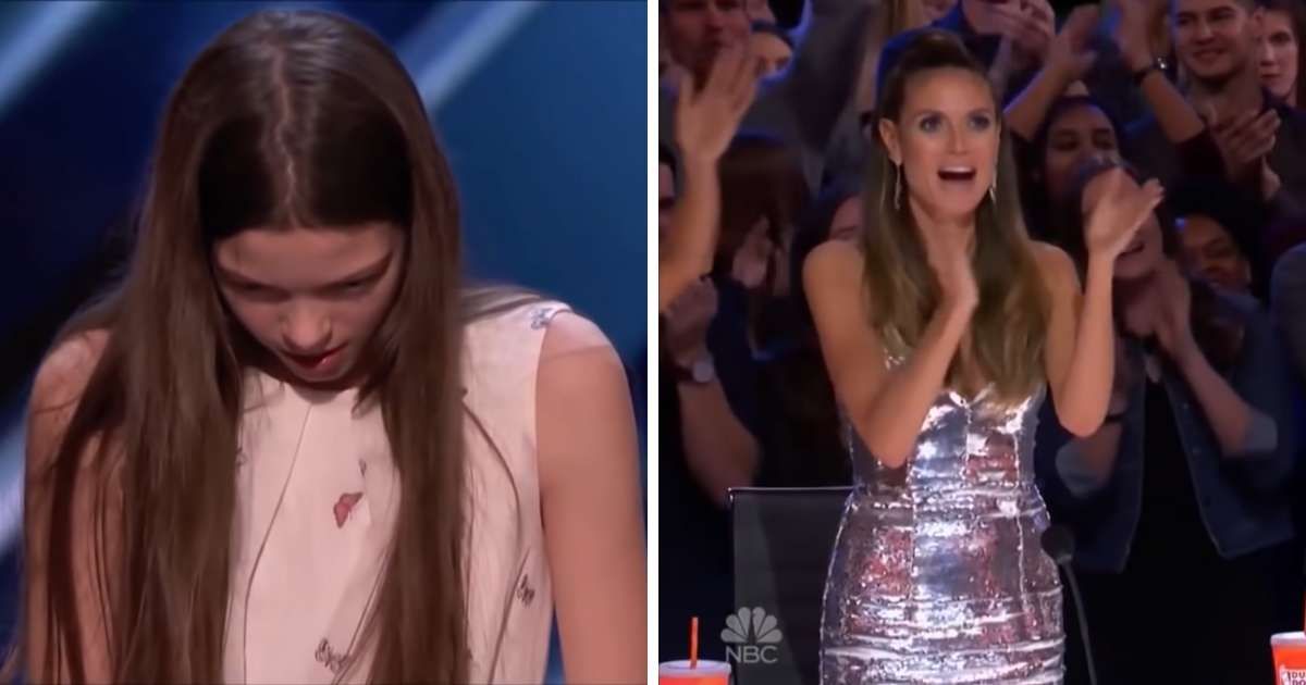 Courtney Hadwin and AGT judge in screenshots from 'America's Got Talent' (Cover Image Source: YouTube | America's Got Talent)
