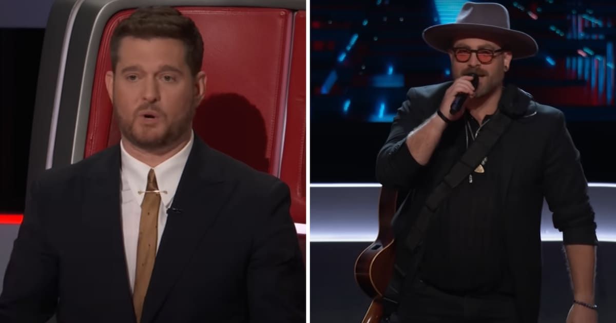 A screenshot of Michael Bublé and Adam David from an episode of 'The Voice' (Cover Image Source: YouTube | The Voice