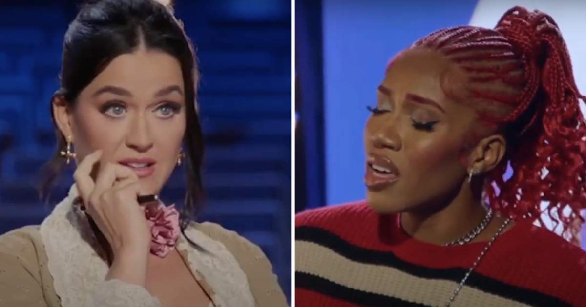 Katy Perry couldn't help but cringe at ' American Idol' contestant singing her song and fans noticed