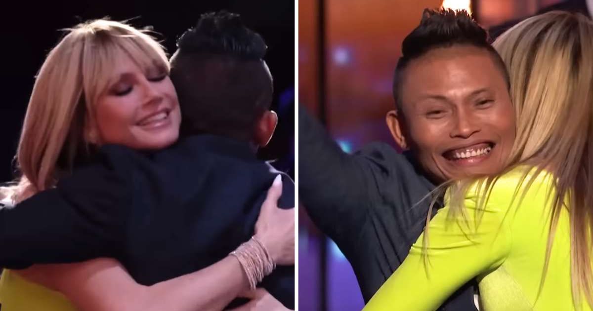 Heidi Klum hugs an emotional contestant who struggled to speak English on 'AGT': 'I am a fisherman...'