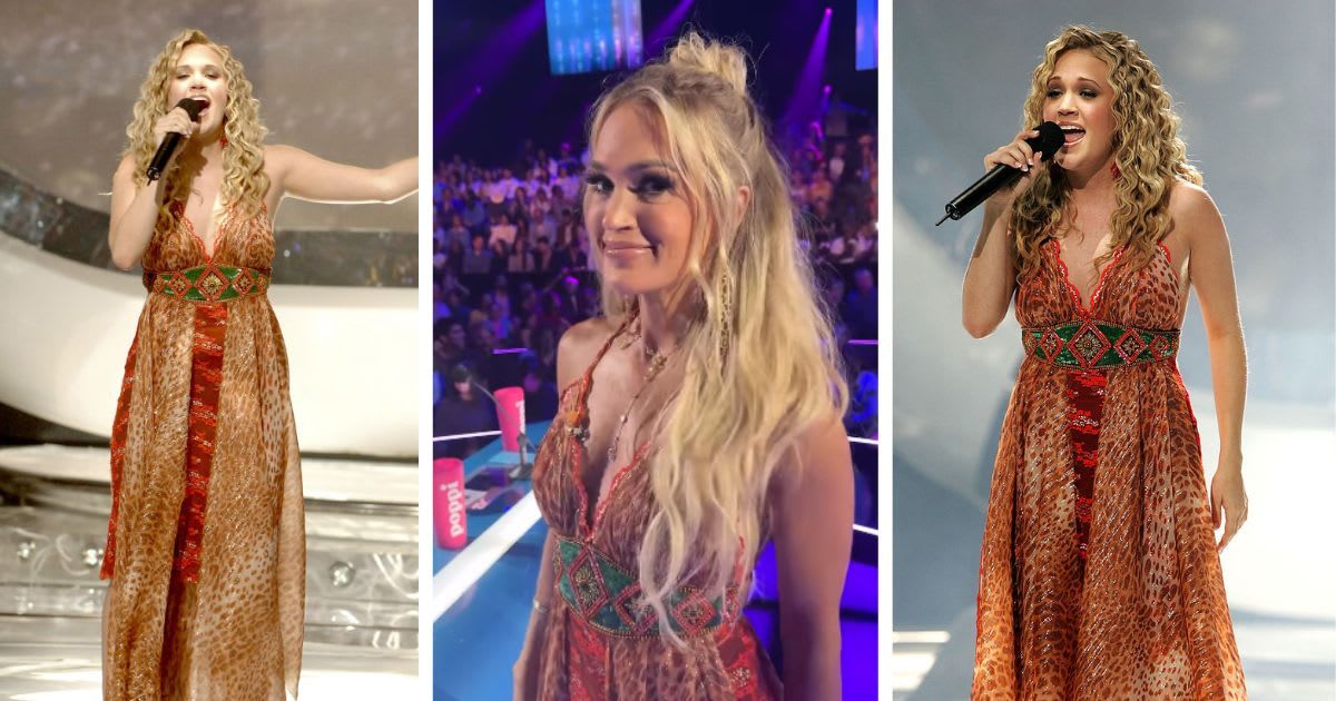 Carrie Underwood slipped back into her 'American Idol' finale dress — and even she was surprised