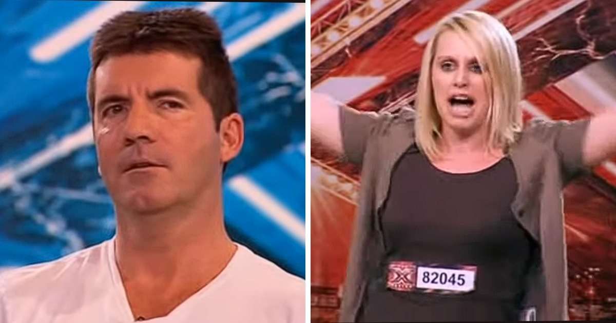 Screenshots of Simon Cowell and Holly Jervis from an episode of 'The X Factor' (Cover Image Source: YouTube | Dilshan 34)