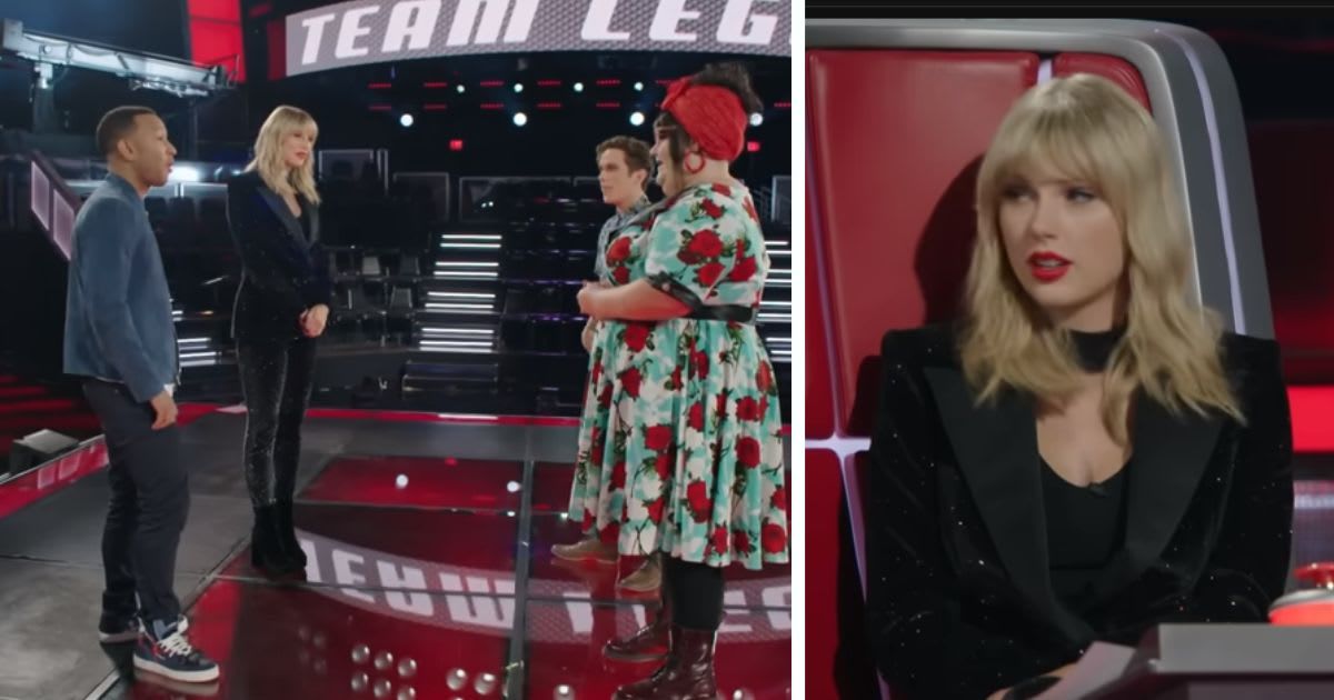 John Legend and Taylor Swift with contestants on 'The Voice' 2019. (Cover Image Source: YouTube| The Voice)