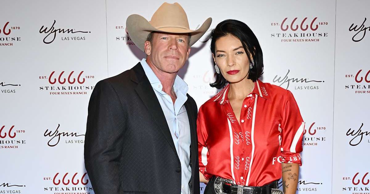 Taylor Sheridan and Nicole Sheridan arrive at Four Sixes Ranch Steakhouse pop-up grand opening in Las Vegas, Nevada (Cover Image Source: Getty Images for Wynn Las Vegas | Photo by Denise Truscello )