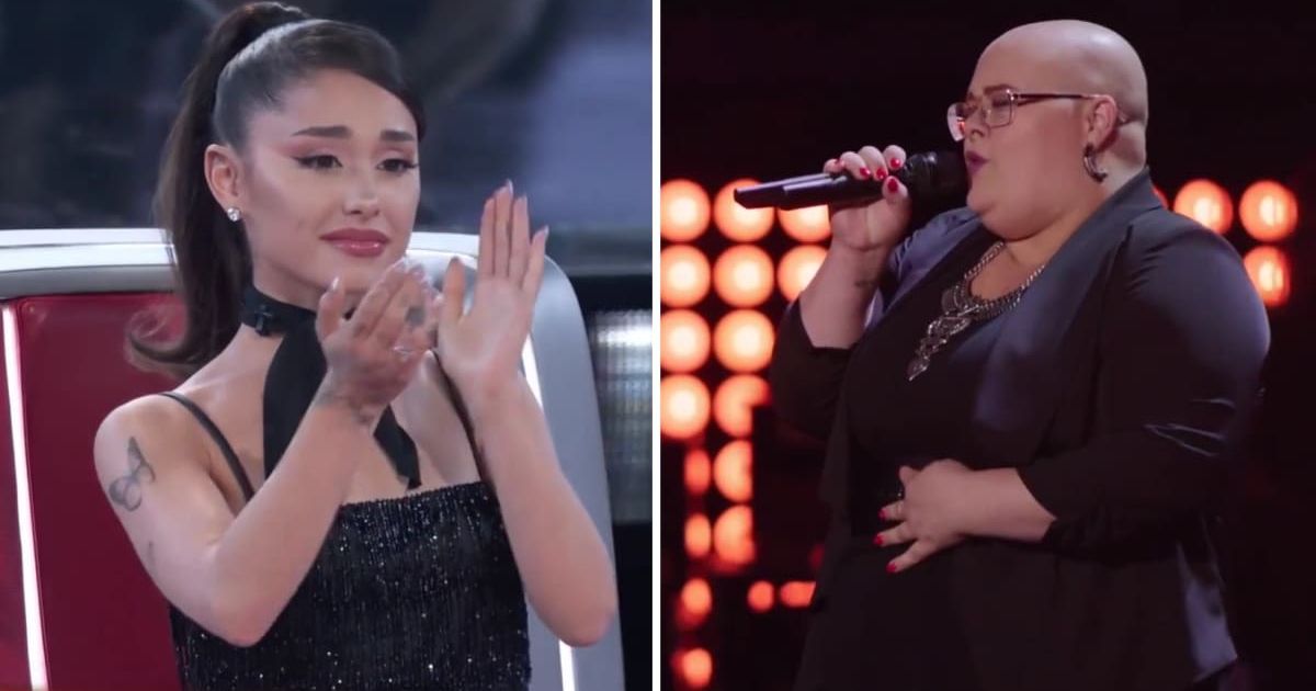 Ariana Grande chokes up after emotional performance from autism caregiver on 'The Voice': "I respect..."