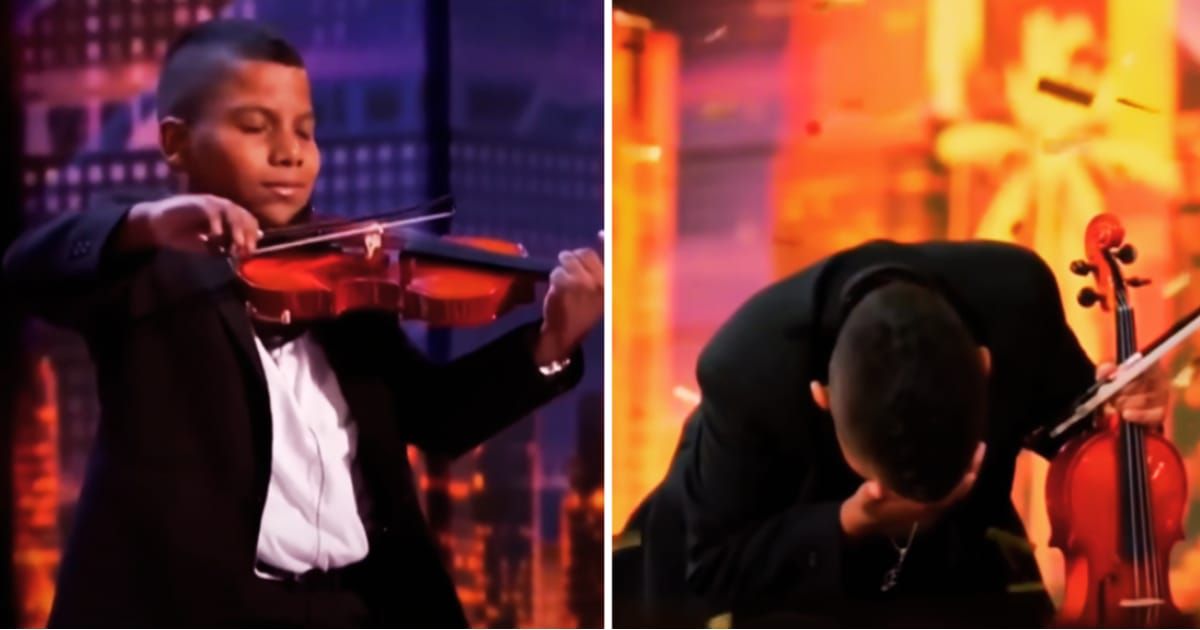 11-yr-old ‘AGT’ violinist bullied for having cancer breaks down after receiving well-deserved Golden Buzzer