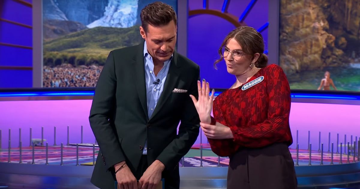 Screenshot of Ryan Seacrest and Maggie Rosenberg on 'Wheel of Fortune' (Cover Image Source: YouTube | Wheel of Fortune)