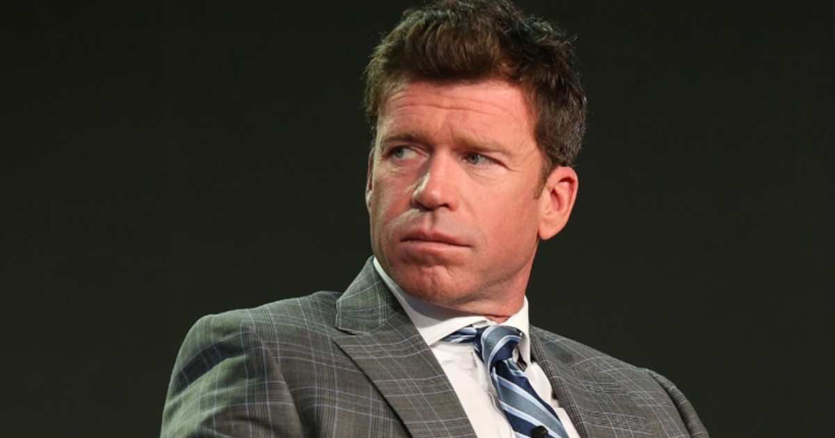 Taylor Sheridan of 'Yellowstone' speaks onstage during the Paramount Network portion of the 2018 Winter TCA in Pasadena, CA (Cover Image Source: Getty Images for Viacom | Phillip Faraone)