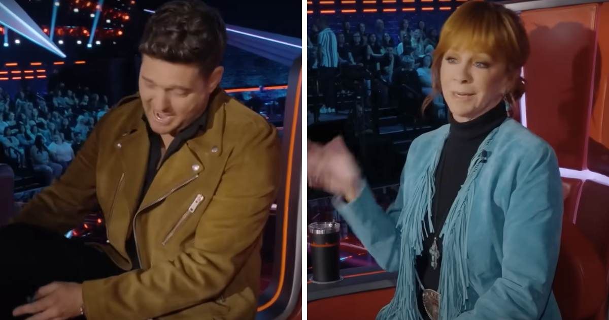 Michael Bublé teases Reba McEntire as he shows off socks inspired by 'The Voice' judge in season 28 preview - MEAWW