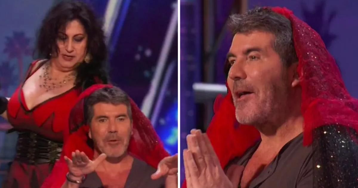 Simon Cowell begs ‘AGT’ judges to buzz X after contestant drags him on stage for an awkward, saucy dance