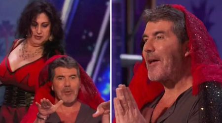 Simon Cowell begs ‘AGT’ judges to buzz X after contestant drags him on stage for an awkward, saucy dance