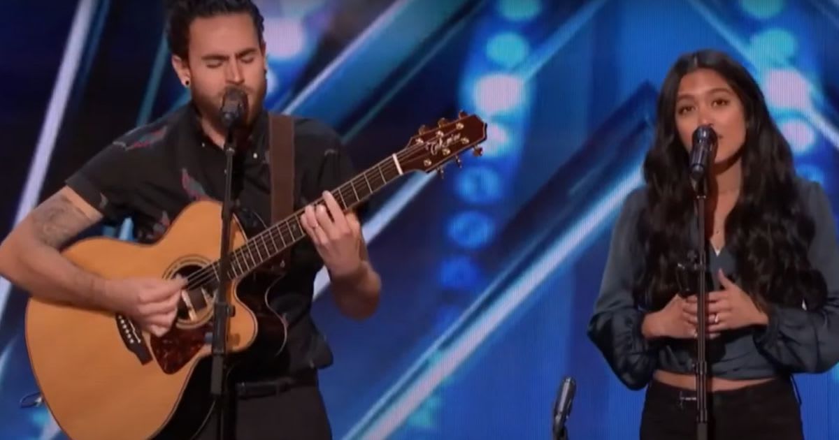 Married couple charms ‘AGT’ with original track they first sang on their wedding day