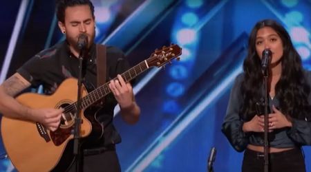 Married couple charms ‘AGT’ with original track they first sang on their wedding day