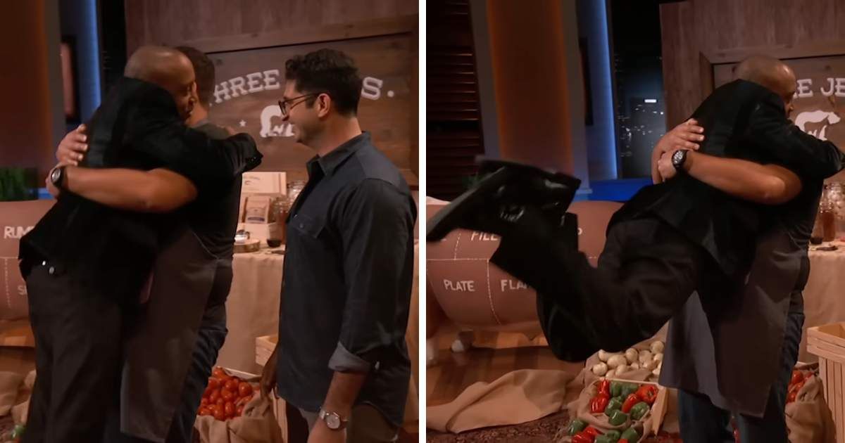 Overexcited 'Shark Tank' contestant picks up Daymond John off the ground after sealing a $200K deal 