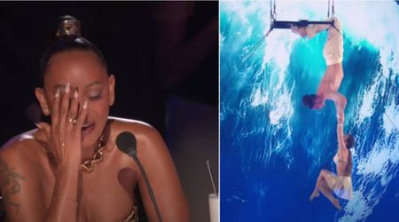 Mel B closes her eyes as ‘AGT’ couple flip and swing from high platform in ‘scary but sexy’ aerial act