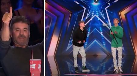 Twin hockey players wow 'AGT' with a high-energy routine blending slick puck tricks and dance beat
