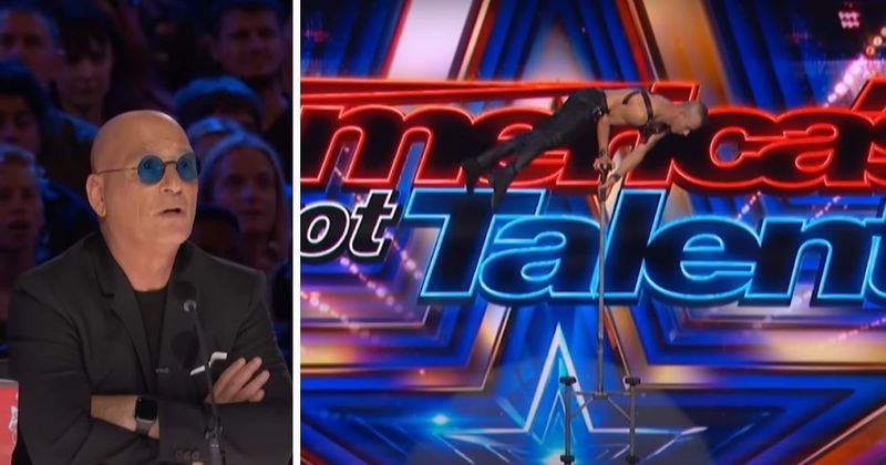 ‘AGT’ judges scream as acrobat balances on wobbly metal tower with knives inches from his head in wild act