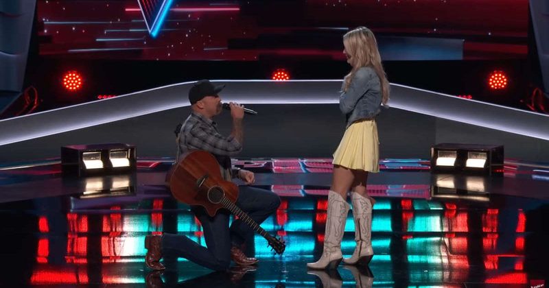 Emotional moment on ‘The Voice’ as firefighter proposes to GF after failed audition: ‘She’s the real winner’